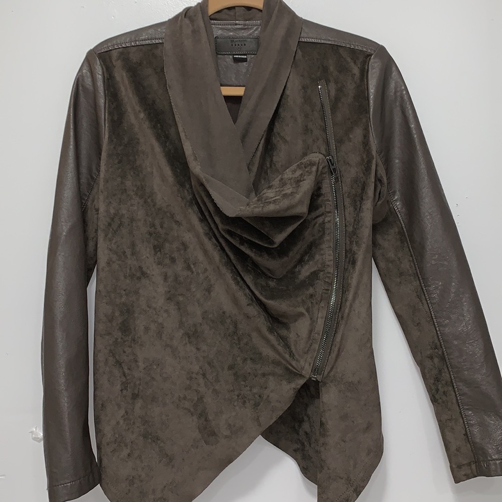 BLANKNYC vegan suede/leather jacket